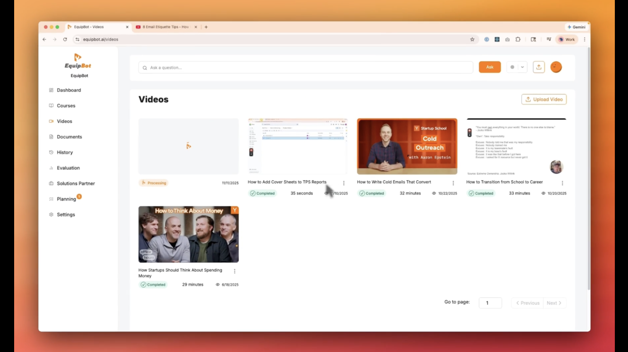 Use YouTube Videos in Training